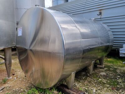 APV 2,000 Gallon Stainless Steel Insulated Horizontal Tank with Agitator