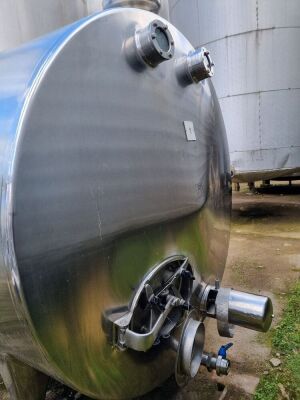 APV 2,000 Gallon Stainless Steel Insulated Horizontal Tank with Agitator - 3