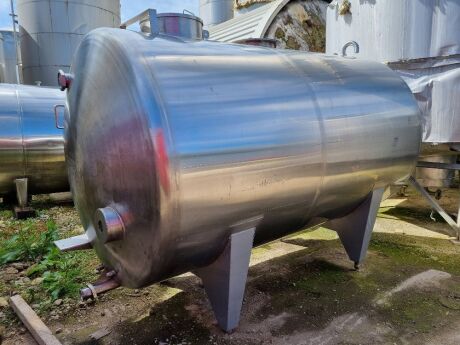 Stainless Steel Single Skin Horizontal Tank with Top Man Way