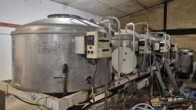 4 x RDMG Cylindro Conical 12 Brl Stainless Steel Fermenting Tanks