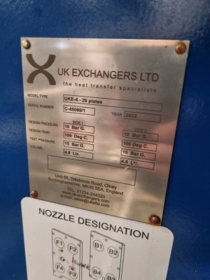 UK Exchangers type UKE-4 Heat Exchanger with 29 Plates - 2