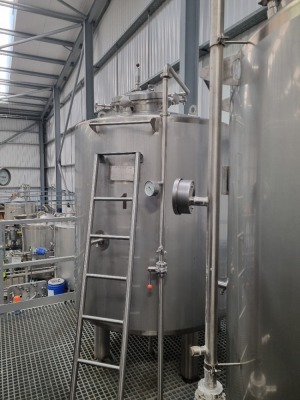 2015 Staes Stainless Steel 1750 Litre Jacketed Tank