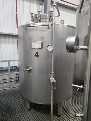 2015 Staes Stainless Steel 1750 Litre Jacketed Tank