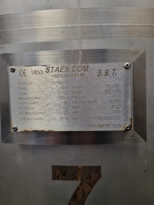 2015 Staes Stainless Steel 3500 Litre Jacketed Tank - 2