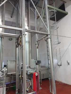 Stainless Steel Wincanton Engineering Cheese Tower 5000mm x 500mm Diameter