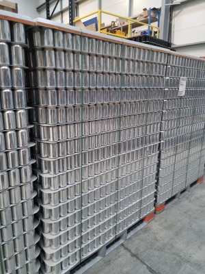 5 Pallets 330ml Blank Cans - 28880 Silver Cans - Banded Secure - 4