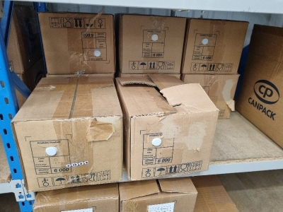 8 Boxes White Metal Bottle Caps/Crowns â€“ Approx 6000 per Box