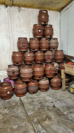 Approx 32 x 9 Gallon Plastic Casks