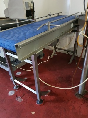 Stainless Steel and Plastic Belt Conveyor Section - 1800mm x 600mm x 900mm High - 2