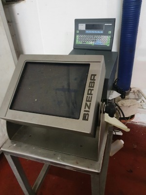 Bizerba type NT18 Checkweigher with GT240 Label Printer