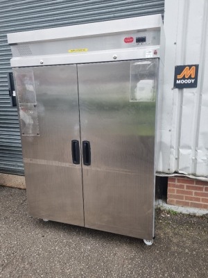 Inomak Stainless Steel Mobile Twin Door Fridge type CE2140/PTL