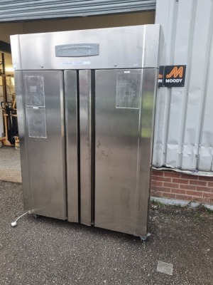 Stainless Steel Mobile Twin Door Fridge