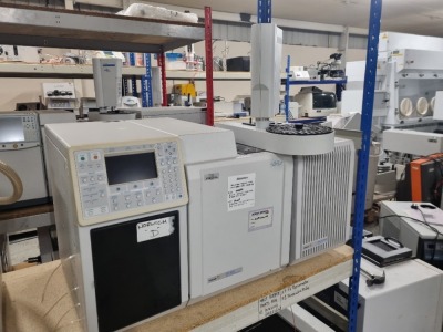 Varian model CP-3800 Gas Chromatography with Varian model CP8400 Autosampler and Varian Saturn model 2200GC/MS/MS