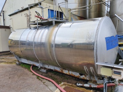 Stainless Steel Insulated Horizontal Tank - Former Road Tanker