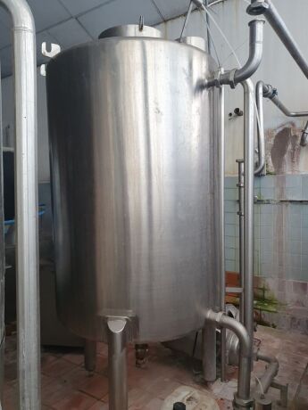 Stainless Steel 300 Gallon Single Skin Tank - 2450mm x 1100mm Diameter