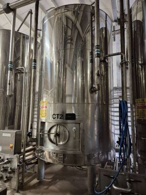10,000 Litre Stainless Steel Partial Jacketed & Insulated-Tank CT2