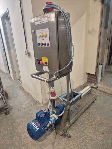 2022 Inox Mim Progressive Cavity Pump with Hopper and Control Panel with speed control