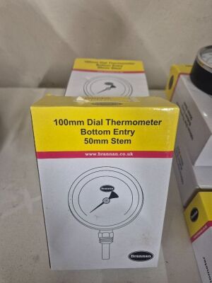 3 x 100mm Dial New & Boxed Temperature Gauges