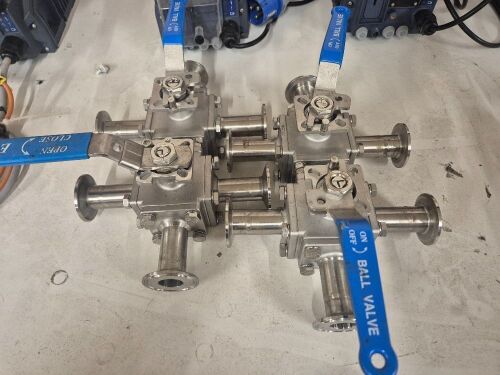 1" Stainless Steel 3 Way Ball Divert Valves