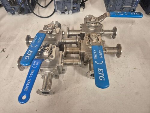 1" Stainless Steel 3 Way Ball Divert Valves