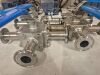 1" Stainless Steel 3 Way Ball Divert Valves - 2