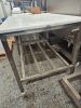 Stainless Steel Neoprene Topped Prep Table with Under Shelf - 2