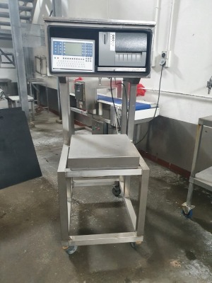 Stainless Steel Mobile Bizerba Checkweigher with Display and Label Printer - 4