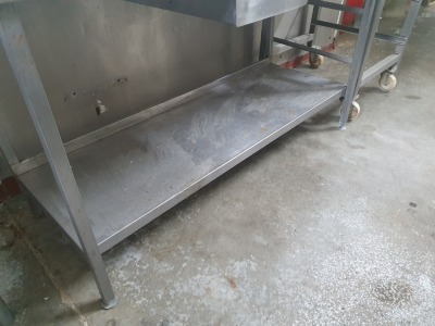 Stainless Steel Table with Shelf and Drawer - 1500mm x 650mm x 820mm Tall - 3