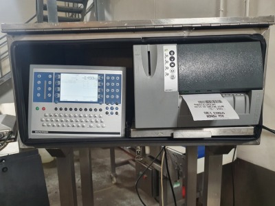 Stainless Steel Mobile Bizerba Checkweigher with Display and Label Printer