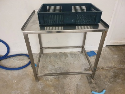 Stainless Steel Pedal Bin Bag Holder with Stainless Steel Table - 770mm x 600mm x 710mm - 3