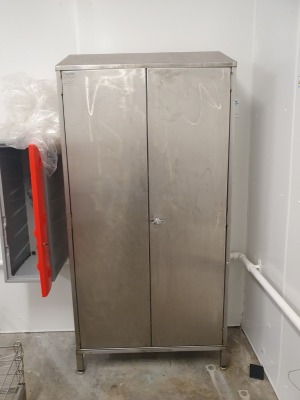 Hygienox Stainless Steel Twin Door Cupboard ï¿½ 1020mm x 400mm x 2000mm Tall - 2