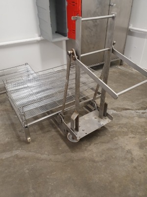 Stainless Steel Mobile Cheese Rack Lifter - 2