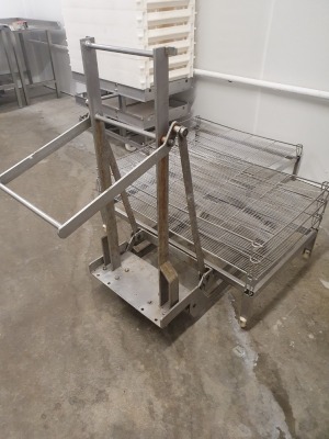 Stainless Steel Mobile Cheese Rack Lifter - 3